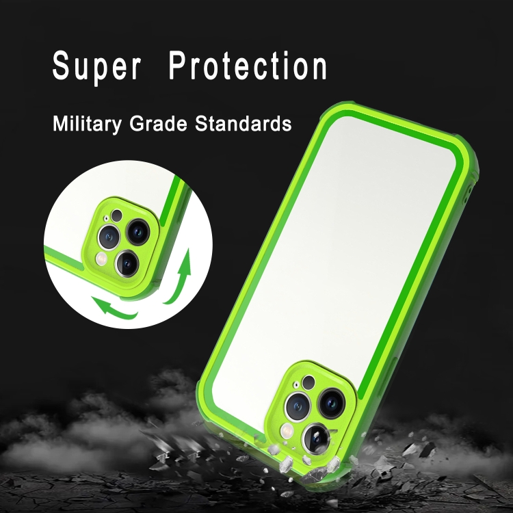 For iPhone 14 Pro Acrylic + TPU Shockproof Phone Case(Grass Green) For iPhone 14 Pro Acrylic + TPU Shockproof Phone Case(Grass Green)