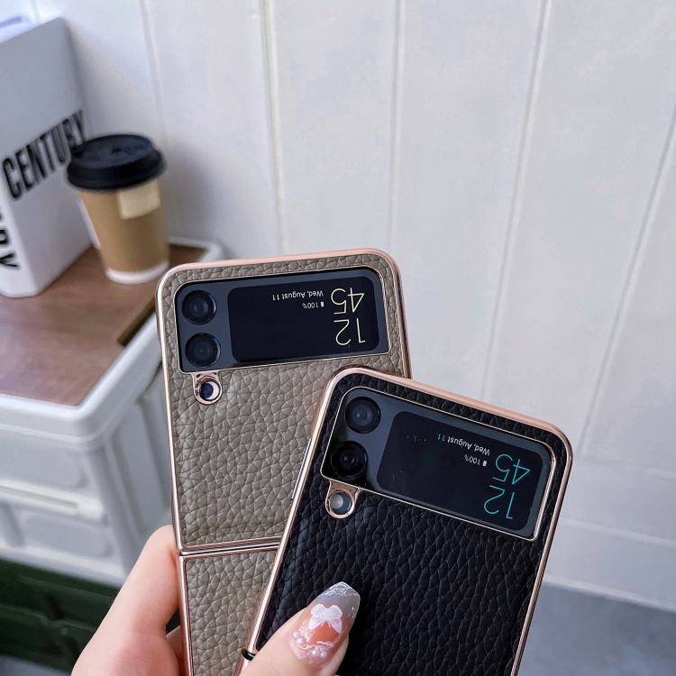 For Samsung Galaxy Z Flip4 Star Series Nano Electroplating PU Phone Case(Elephant Grey) For Samsung Galaxy Z Flip4 Star Series Nano Electroplating PU Phone Case(Elephant Grey)