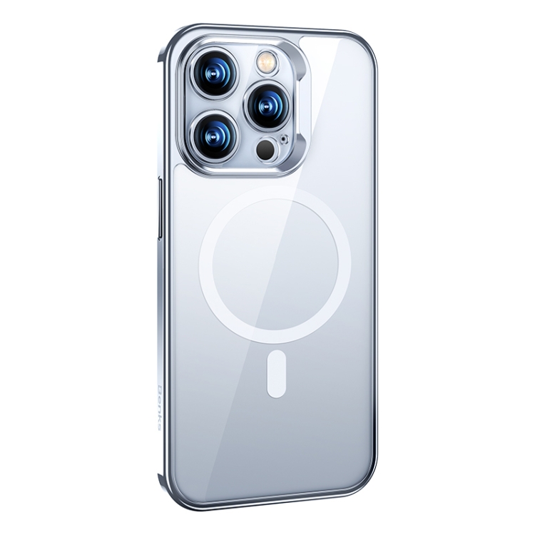 For iPhone 14 Plus Benks MagSafe Magnetic Electroplated Glass Phone Case(Silver) For iPhone 14 Plus Benks MagSafe Magnetic Electroplated Glass Phone Case(Silver)