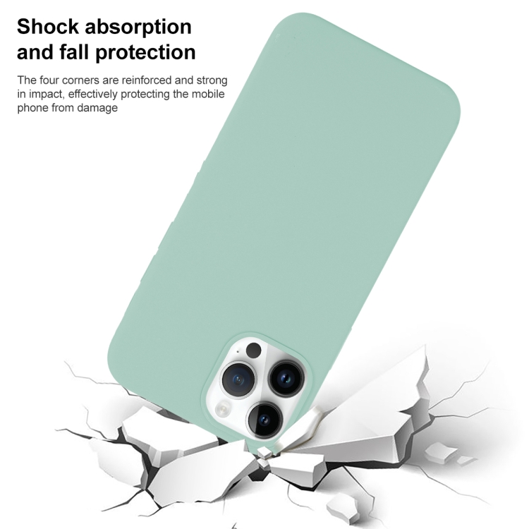 For iPhone 14 Solid Silicone Phone Case(Orange) For iPhone 14 Solid Silicone Phone Case(Orange)