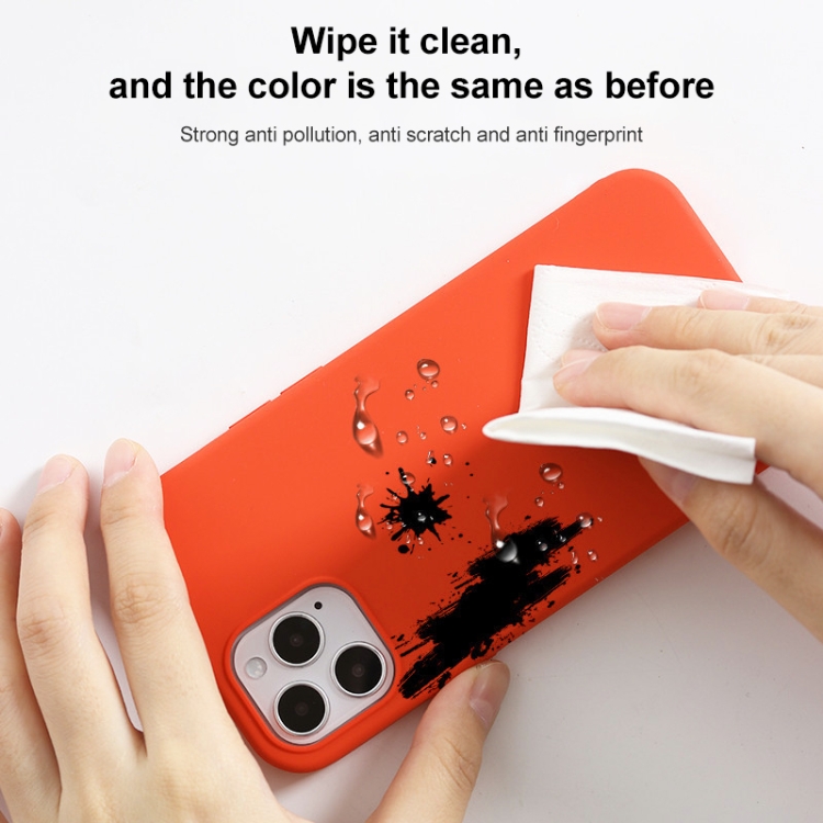 For iPhone 14 Solid Silicone Phone Case(Orange) For iPhone 14 Solid Silicone Phone Case(Orange)