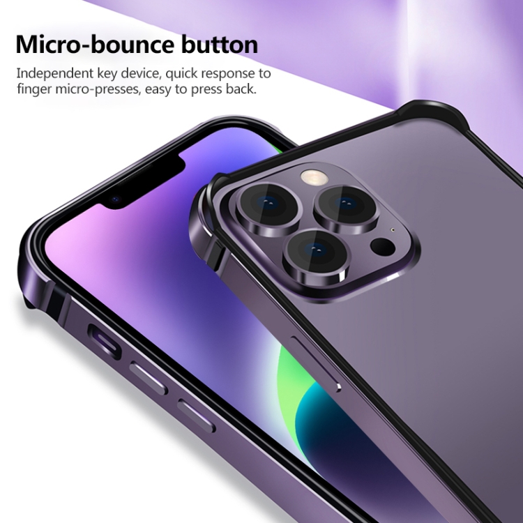 For iPhone 14 TPU + Aluminum Alloy Frame Phone Case(Black) For iPhone 14 TPU + Aluminum Alloy Frame Phone Case(Black)
