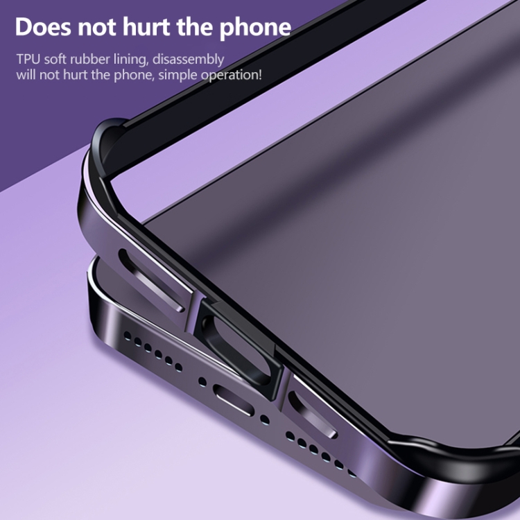 For iPhone 14 TPU + Aluminum Alloy Frame Phone Case(Black) For iPhone 14 TPU + Aluminum Alloy Frame Phone Case(Black)