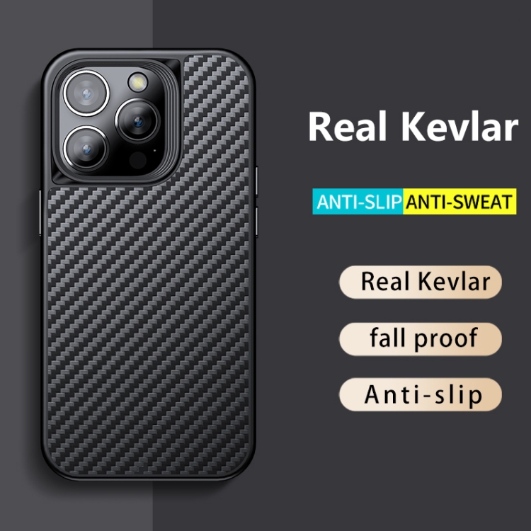 For iPhone 14 Pro Max wlons Magsafe Carbon Fiber Kevlar TPU Phone Case(Black) For iPhone 14 Pro Max wlons Magsafe Carbon Fiber Kevlar TPU Phone Case(Black)