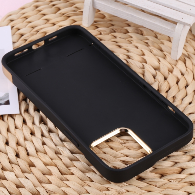 For iPhone 14 Plus TPU + Electroplated PC Phone Case(Black) For iPhone 14 Plus TPU + Electroplated PC Phone Case(Black)