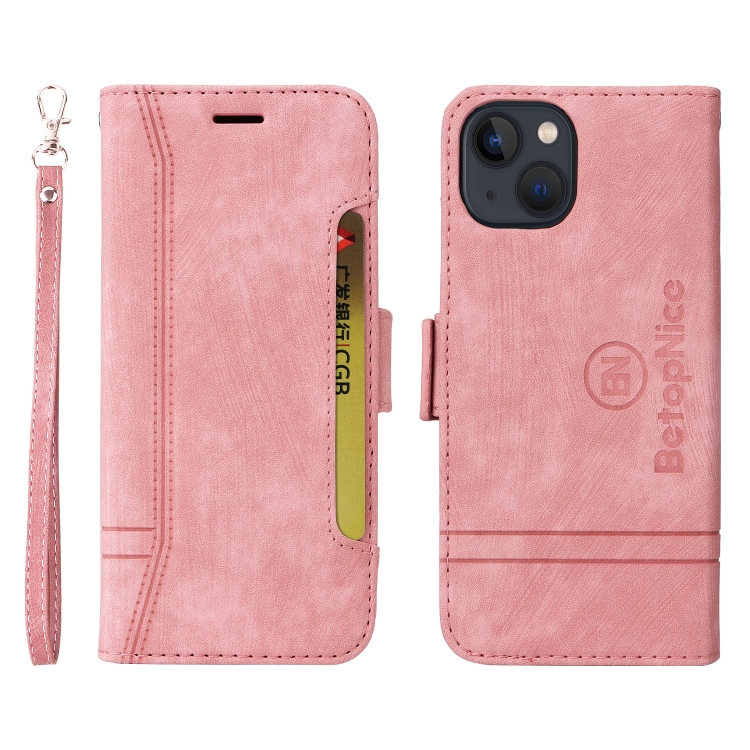 For iPhone 13 mini BETOPNICE Dual-side Buckle Leather Phone Case(Pink) For iPhone 13 mini BETOPNICE Dual-side Buckle Leather Phone Case(Pink)