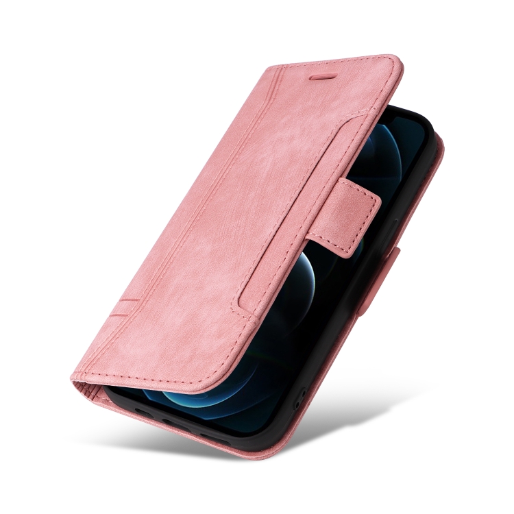 For iPhone 12 / 12 Pro BETOPNICE Dual-side Buckle Leather Phone Case(Pink) For iPhone 12 / 12 Pro BETOPNICE Dual-side Buckle Leather Phone Case(Pink)