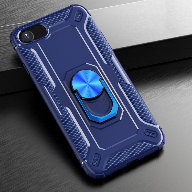 For iPhone SE 2022 / SE 2020 / 8 / 7 Shockproof Armor TPU Case with Ring Holder(Blue) For iPhone SE 2022 / SE 2020 / 8 / 7 Shockproof Armor TPU Case with Ring Holder(Blue)