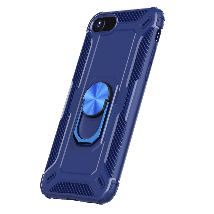 For iPhone SE 2022 / SE 2020 / 8 / 7 Shockproof Armor TPU Case with Ring Holder(Blue) For iPhone SE 2022 / SE 2020 / 8 / 7 Shockproof Armor TPU Case with Ring Holder(Blue)