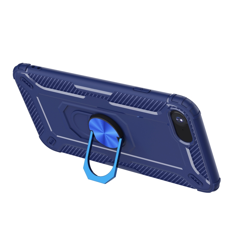 For iPhone SE 2022 / SE 2020 / 8 / 7 Shockproof Armor TPU Case with Ring Holder(Blue) For iPhone SE 2022 / SE 2020 / 8 / 7 Shockproof Armor TPU Case with Ring Holder(Blue)