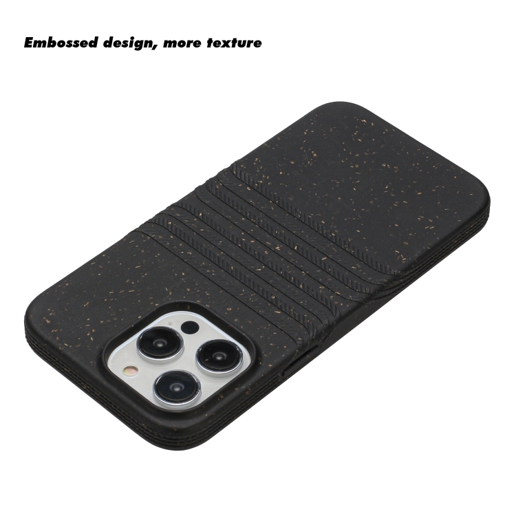 For iPhone 14 Pro Wheat Straw Material Degradable TPU Phone Case(Black) For iPhone 14 Pro Wheat Straw Material Degradable TPU Phone Case(Black)