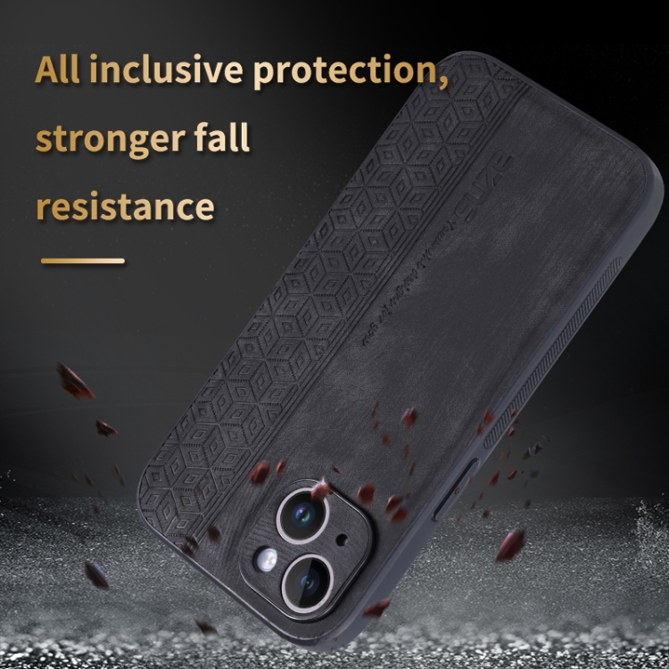 For iPhone 14 Plus AZNS 3D Embossed Skin Feel Phone Case(Black) For iPhone 14 Plus AZNS 3D Embossed Skin Feel Phone Case(Black)