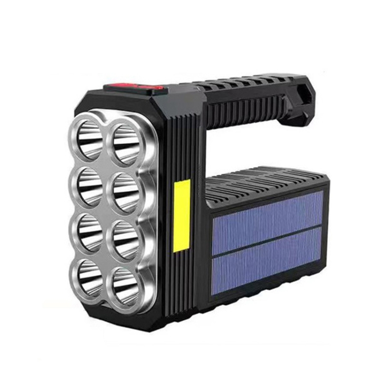 Solar Charging Super Bright Waterproof 8 LED Camping Flashlight Lamp - 1