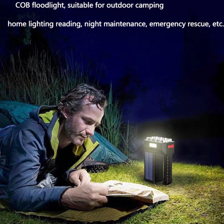 Solar Charging Super Bright Waterproof 8 LED Camping Flashlight Lamp - 10