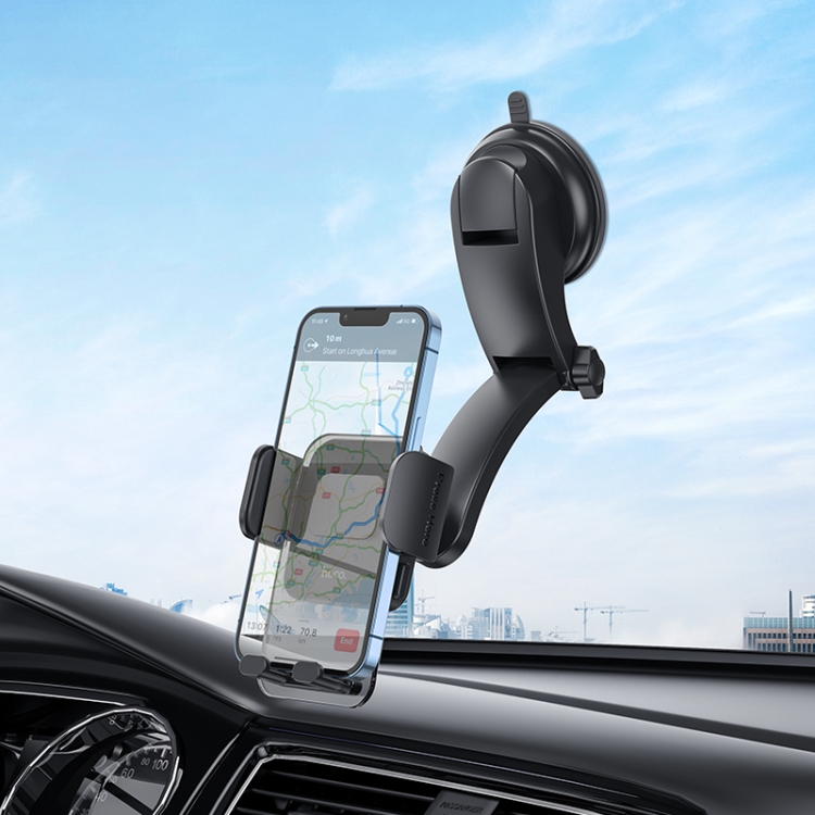 hoco CA118 Delicate Press Type Center Console Car Holder(Black) hoco CA118 Delicate Press Type Center Console Car Holder(Black)