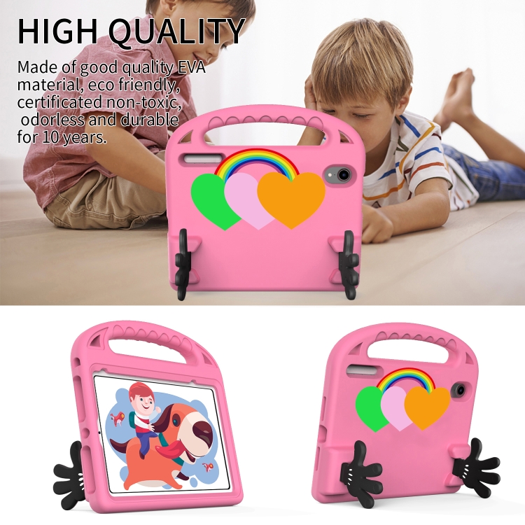 For iPad mini 2024 / mini 6 Love Small Palm Holder EVA Tablet Case(Pink)