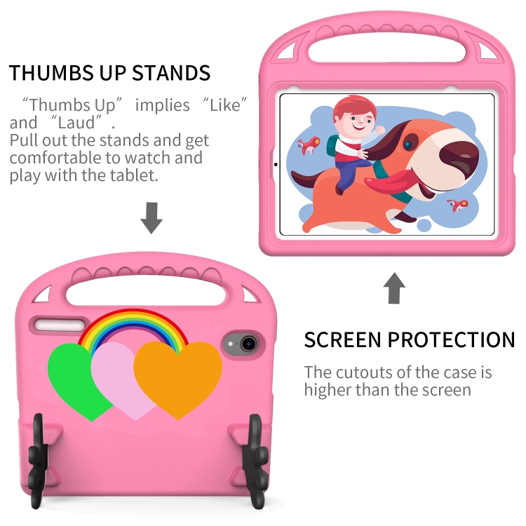 For iPad mini 2024 / mini 6 Love Small Palm Holder EVA Tablet Case(Pink)