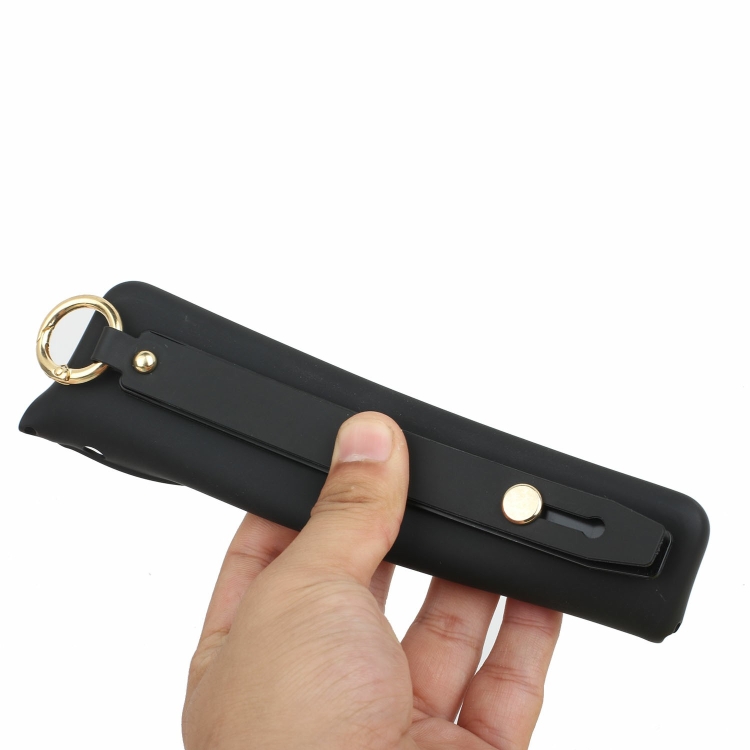 For iPhone 14 Wrist Strap Holder TPU Phone Case(Black) For iPhone 14 Wrist Strap Holder TPU Phone Case(Black)