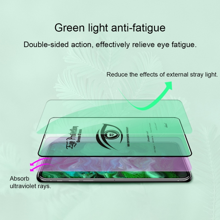 For iPhone XS Max MIETUBL 9H Hardness Eye-caring Anti-glare Green Light Tempered Glass Film