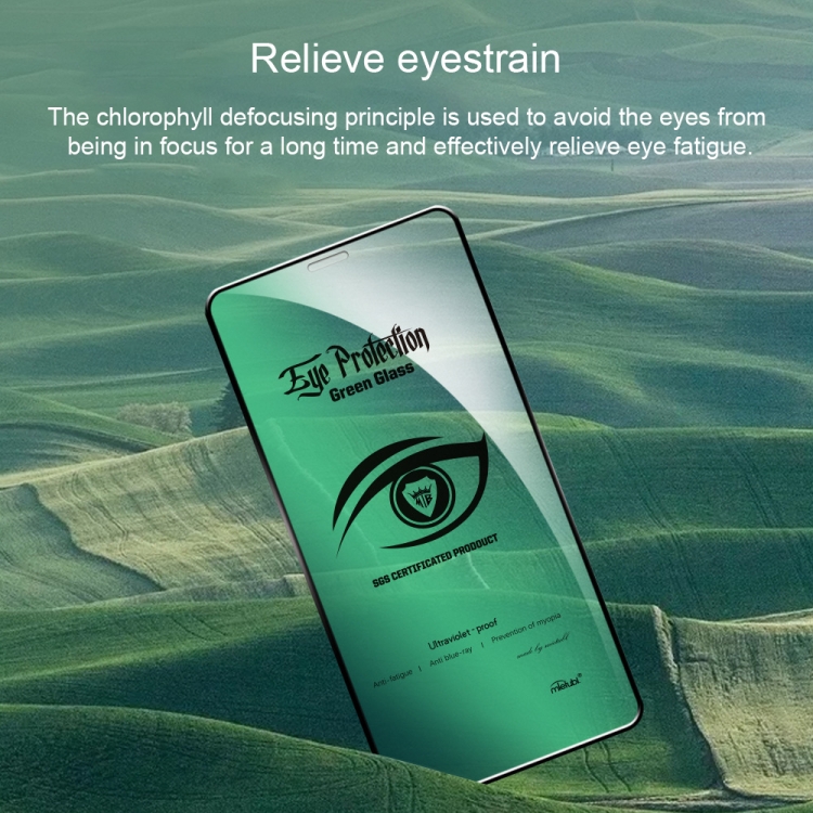 For iPhone XS Max MIETUBL 9H Hardness Eye-caring Anti-glare Green Light Tempered Glass Film