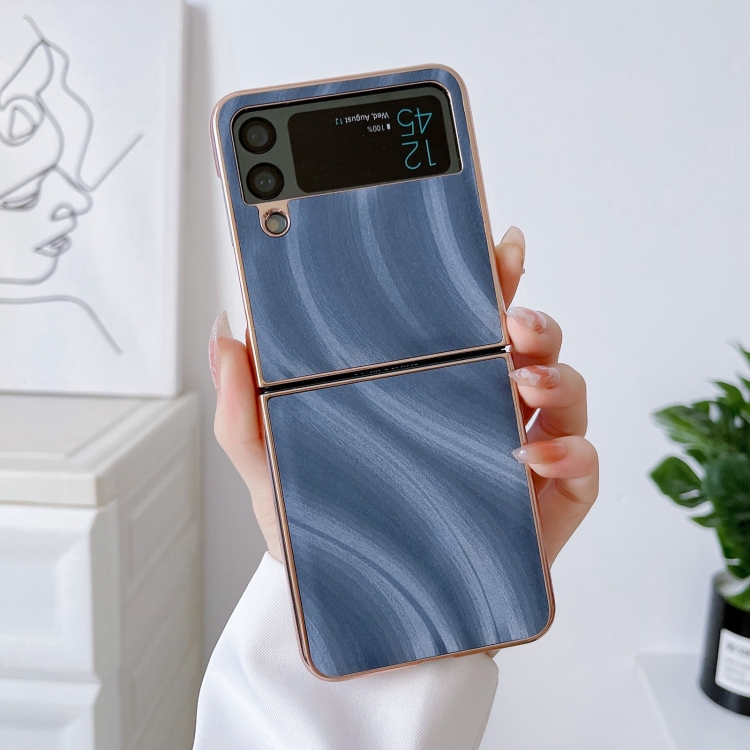 For Samsung Galaxy Z Flip4 Nano Electroplate Phone Case(Blue) For Samsung Galaxy Z Flip4 Nano Electroplate Phone Case(Blue)