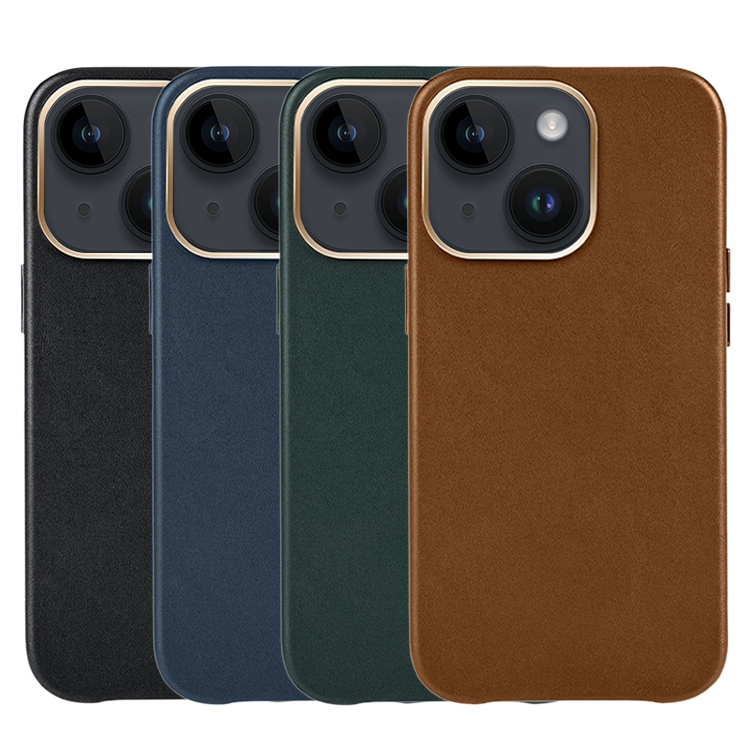 For iPhone 14 Mutural Mingdian Series PU + PC Full Coverage Shockproof Case(Green)