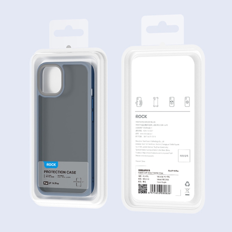 For iPhone 14 ROCK Guard Skin-feel Phone Case(Black) For iPhone 14 ROCK Guard Skin-feel Phone Case(Black)