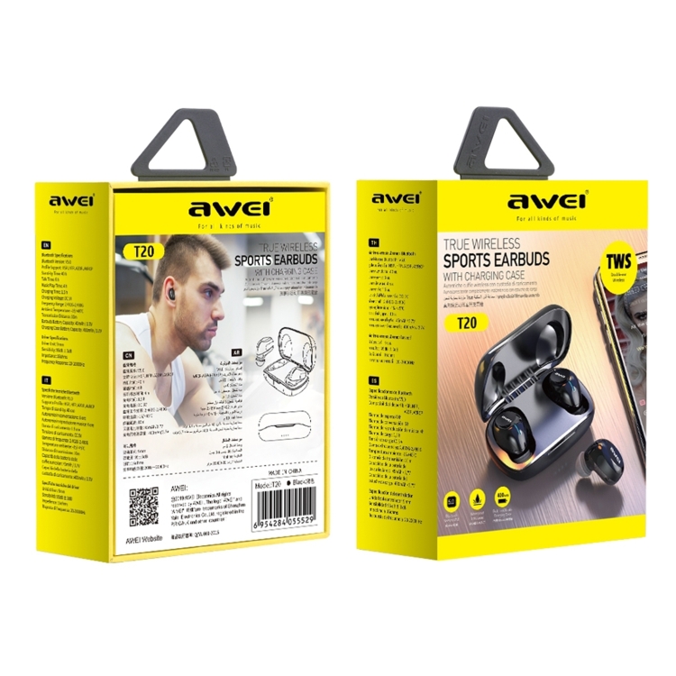 awei T20 Bluetooth 5.1 True Wireless Headset(White) awei T20 Bluetooth 5.1 True Wireless Headset(White)
