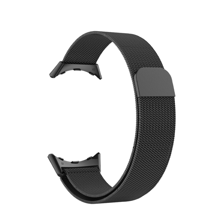 For Google Pixel Watch Milanese Stainless Steel Metal Watch Band(Black) - 1