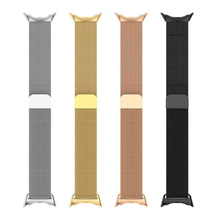For Google Pixel Watch Milanese Stainless Steel Metal Watch Band(Black) - B2