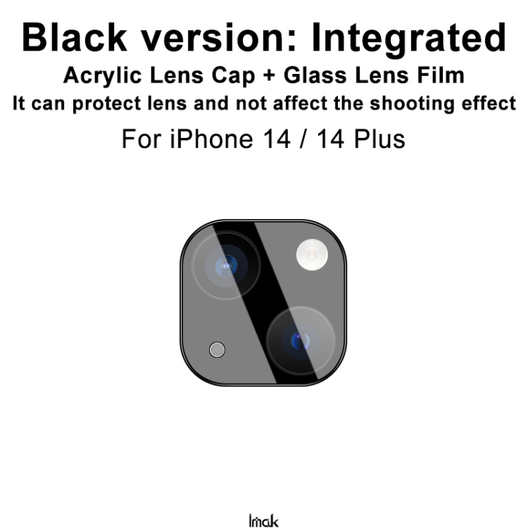 For iPhone 14 / 14 Plus imak High Definition Integrated Glass Lens Film Black Version For iPhone 14 / 14 Plus imak High Definition Integrated Glass Lens Film Black Version