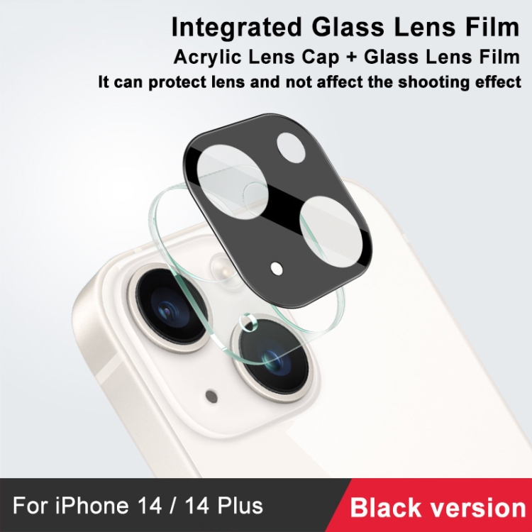 For iPhone 14 / 14 Plus imak High Definition Integrated Glass Lens Film Black Version For iPhone 14 / 14 Plus imak High Definition Integrated Glass Lens Film Black Version