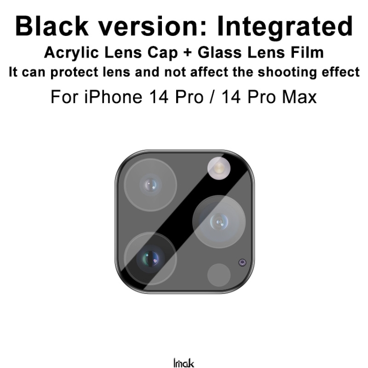 For iPhone 14 Pro / 14 Pro Max imak High Definition Integrated Glass Lens Film Black Version For iPhone 14 Pro / 14 Pro Max imak High Definition Integrated Glass Lens Film Black Version