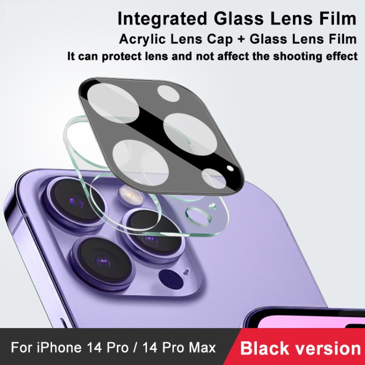 For iPhone 14 Pro / 14 Pro Max imak High Definition Integrated Glass Lens Film Black Version For iPhone 14 Pro / 14 Pro Max imak High Definition Integrated Glass Lens Film Black Version