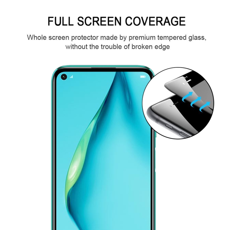 3D 5D 9D Curved Tempered Glass Screen Protector For Huawei P40 Lite – Total Coverage, Black Border, Anti-Scratch, 9H Hardness