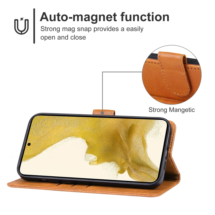 For Samsung Galaxy S23+ 5G Leather Phone Case(Brown) For Samsung Galaxy S23+ 5G Leather Phone Case(Brown)