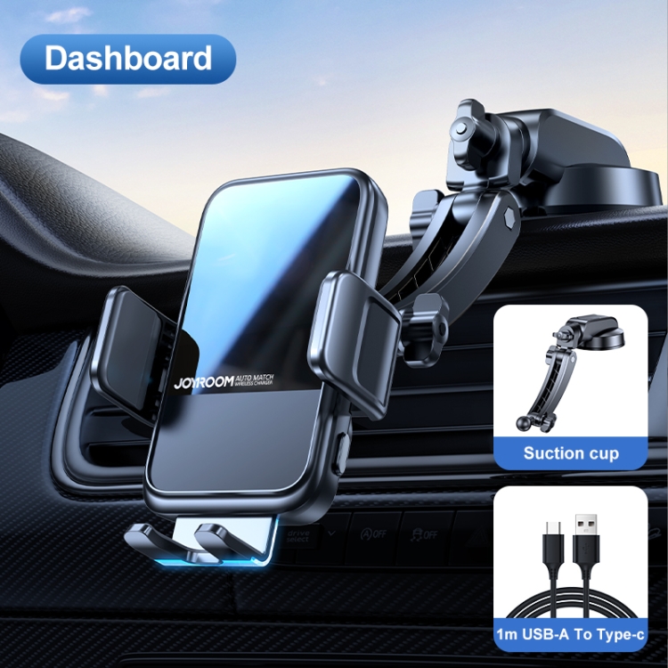 JOYROOM JR-ZS298 Auto Match Dashboard Wireless Car Charger Holder(Black) JOYROOM JR-ZS298 Auto Match Dashboard Wireless Car Charger Holder(Black)