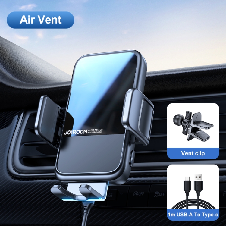 JOYROOM JR-ZS298 Auto Match Air Vent Wireless Car Charger Holder(Black) JOYROOM JR-ZS298 Auto Match Air Vent Wireless Car Charger Holder(Black)