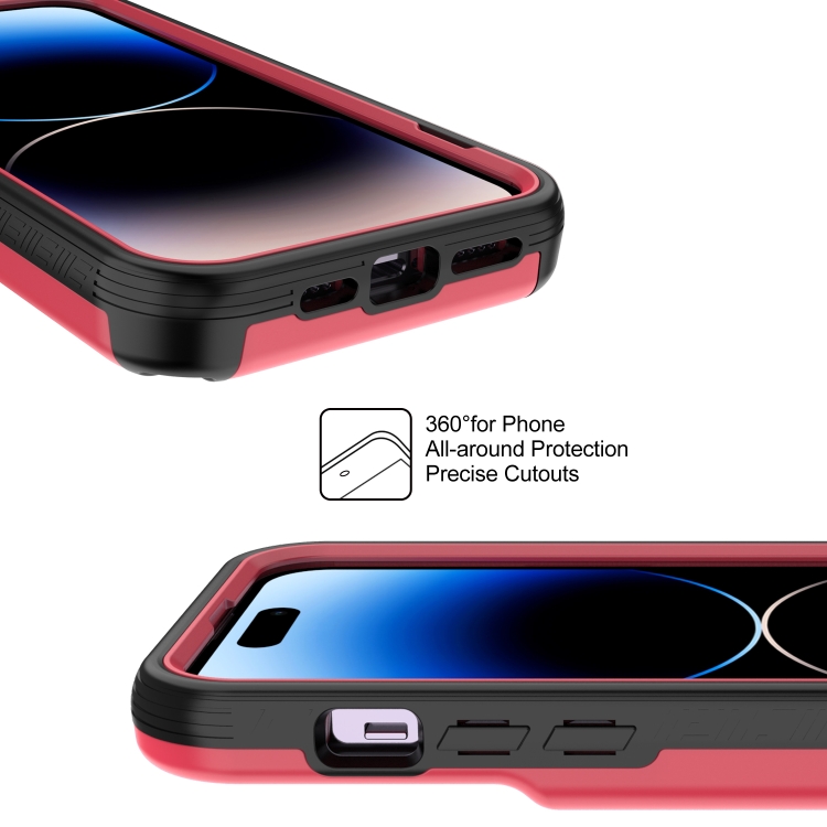 For iPhone 14 Plus 3 in 1 PC + TPU Mirror Phone Case(Red) For iPhone 14 Plus 3 in 1 PC + TPU Mirror Phone Case(Red)