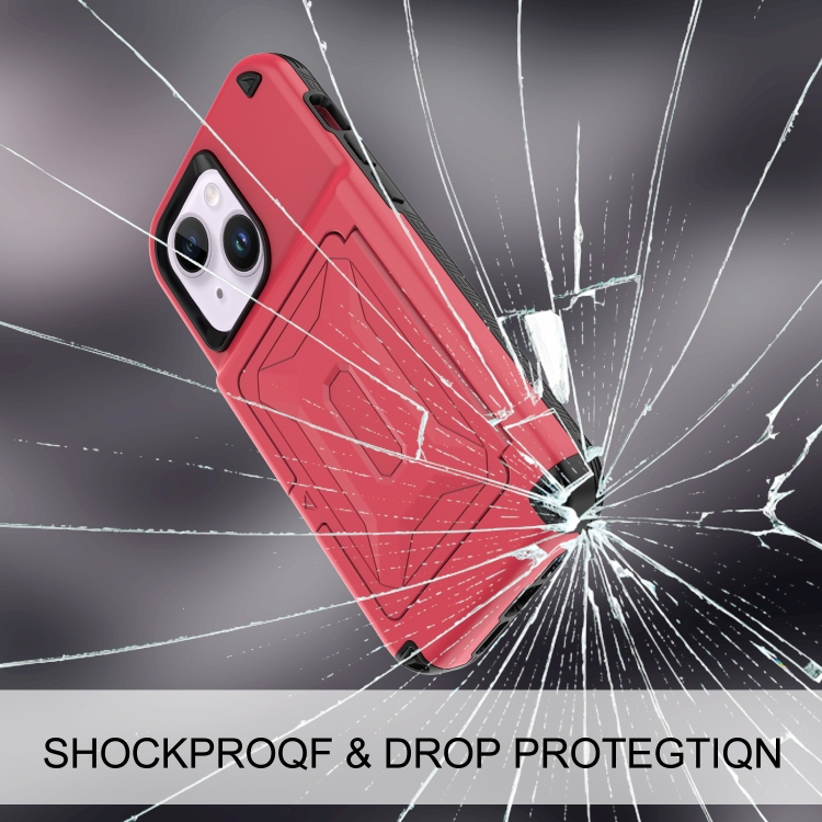 For iPhone 14 Plus 3 in 1 PC + TPU Mirror Phone Case(Red) For iPhone 14 Plus 3 in 1 PC + TPU Mirror Phone Case(Red)
