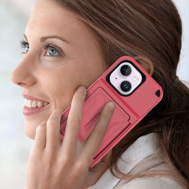 For iPhone 14 Plus 3 in 1 PC + TPU Mirror Phone Case(Red) For iPhone 14 Plus 3 in 1 PC + TPU Mirror Phone Case(Red)