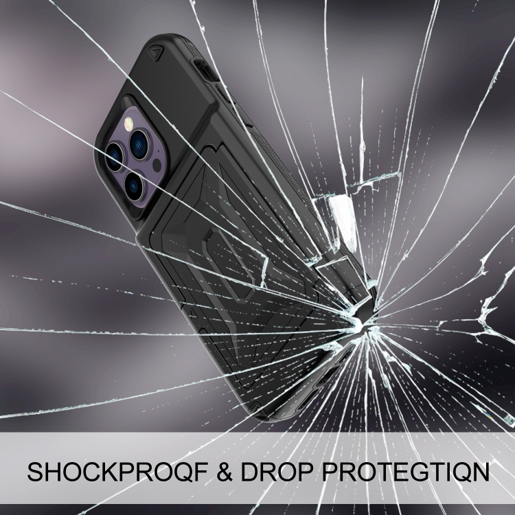 For iPhone 14 Pro 3 in 1 PC + TPU Mirror Phone Case(Black) For iPhone 14 Pro 3 in 1 PC + TPU Mirror Phone Case(Black)