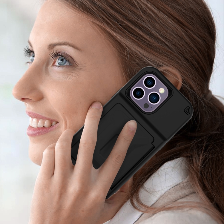 For iPhone 14 Pro 3 in 1 PC + TPU Mirror Phone Case(Black) For iPhone 14 Pro 3 in 1 PC + TPU Mirror Phone Case(Black)