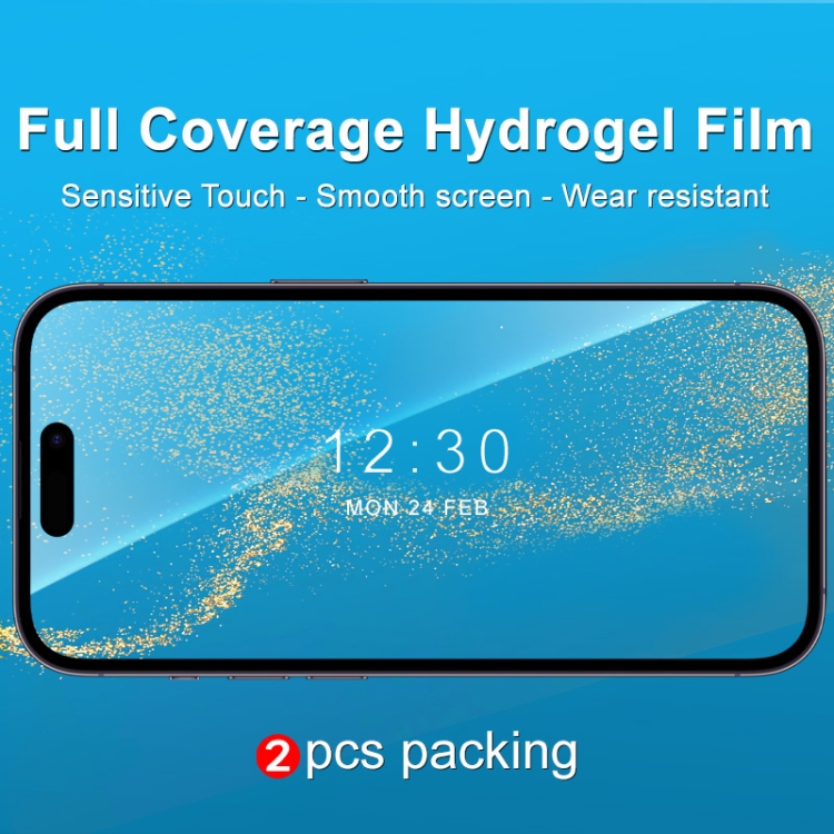 For iPhone 14 Pro 2pcs imak Curved Full Screen Hydrogel Film Protector For iPhone 14 Pro 2pcs imak Curved Full Screen Hydrogel Film Protector