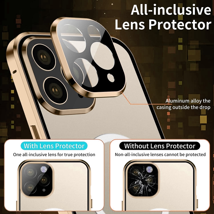 For iPhone 14 Pro 360 Full Body Magnetic Frosted Magsafe Phone Case(Black) For iPhone 14 Pro 360 Full Body Magnetic Frosted Magsafe Phone Case(Black)