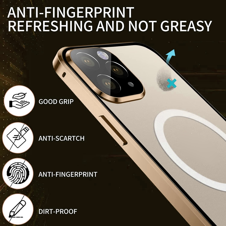 For iPhone 14 Pro 360 Full Body Magnetic Frosted Magsafe Phone Case(Black) For iPhone 14 Pro 360 Full Body Magnetic Frosted Magsafe Phone Case(Black)