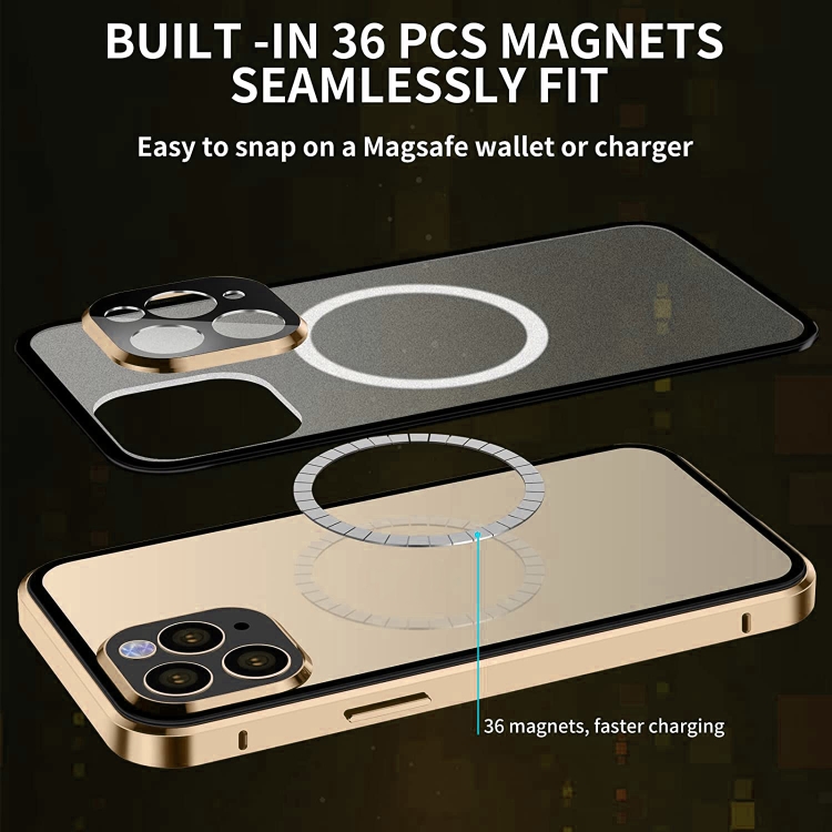For iPhone 14 Pro 360 Full Body Magnetic Frosted Magsafe Phone Case(Black) For iPhone 14 Pro 360 Full Body Magnetic Frosted Magsafe Phone Case(Black)