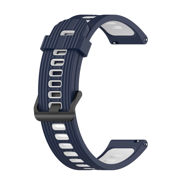 Per cinturino in silicone bicolore Amazfit GTR 4 strisce (bianco blu notte)