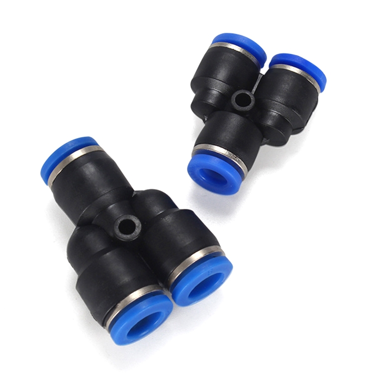 PY-14 LAIZE 10pcs Plastic Y-type Tee Reducing Pneumatic Quick Fitting ...