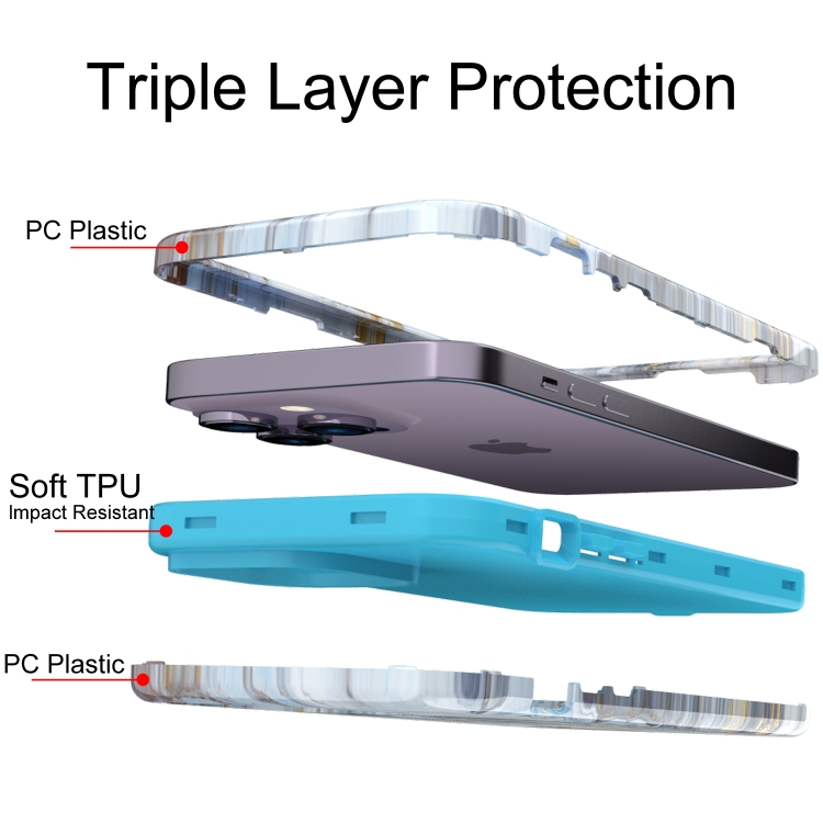 For iPhone 14 Pro Varnishing Water Stick TPU + Hard Plastic Phone Case(10022 Marble) For iPhone 14 Pro Varnishing Water Stick TPU + Hard Plastic Phone Case(10022 Marble)
